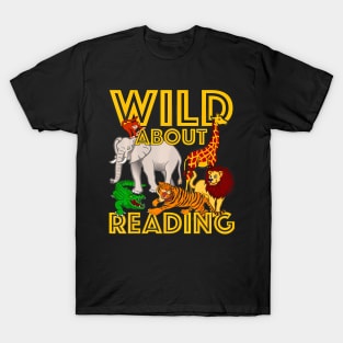 Wild About Reading Back To School Teacher Books Read T-Shirt